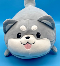 Ultra-Soft Husky Dog Plush Toys Gray WhiteStuffed Animal 14" Great Gift All Ages