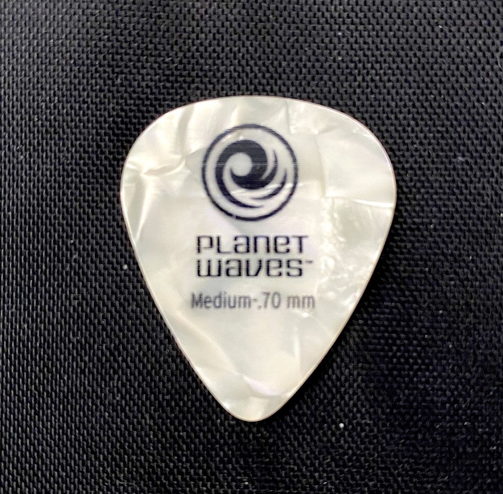 Planet Waves Guitar Pick .70mm White Medium Pearl Celluloid (Single - 1) NEW