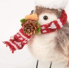 Winter Chickadee Felt Critter with Scarf