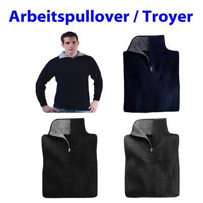 Herren Arbeitspullover workwear Arbeit Pulli Seemanns Pullover Troyer = M-3XL ==