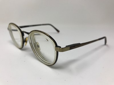 Vintage Cherokee Eyeglasses Round Rim 45-16-130 Matte Tortoise/Bronze/Black DK65