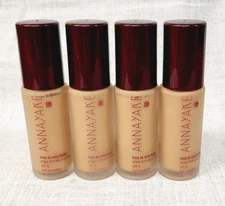 ANNAYAKE Fluid Foundation SPF 8 Normal to Dry Skin LOT OF 4 ~ 35 BEIGE ~ NEW