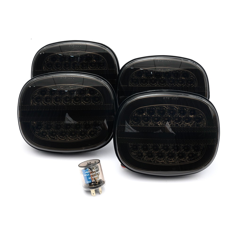 For 91-96 Chevrolet Corvette C4 ZR1 LED Halo Laser Tail Brake Turn