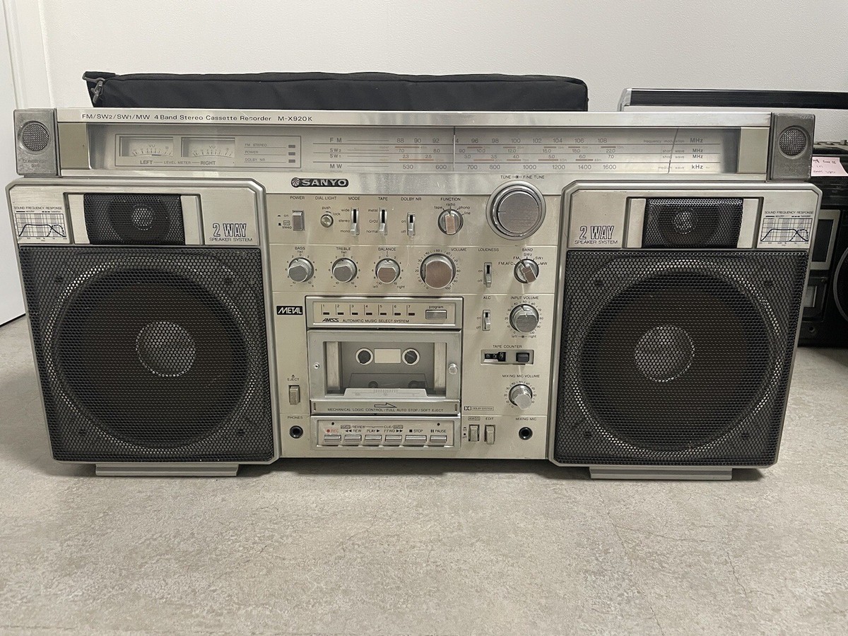 Vintage BOOMBOX Sanyo m-x920k GHETTOBLASTER radio 500 | eBay