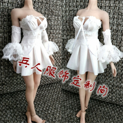 1:6 White Skirt Dress Clothes For 12inch Female Phicen TBL JO Action Figure Body