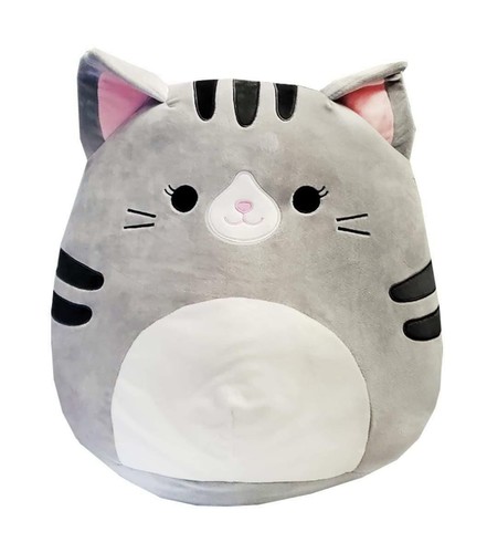 Grey Cat Soft Plush Pillow 