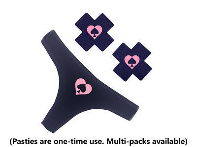 Queen of Spades Heart Lingerie Set BBC Only Panties QOS Pasties Hotwife Clothes
