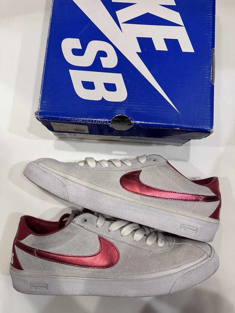 NIKE ZOOM BRUIN SB SUPREME 未使用 Size 12 - Nike Sb Zoom Bruin x Supreme White 2009 | eBay