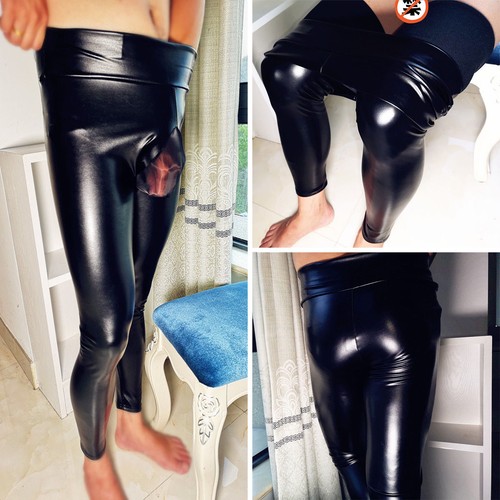 Shiny PU Leather Leggings Wet Look 