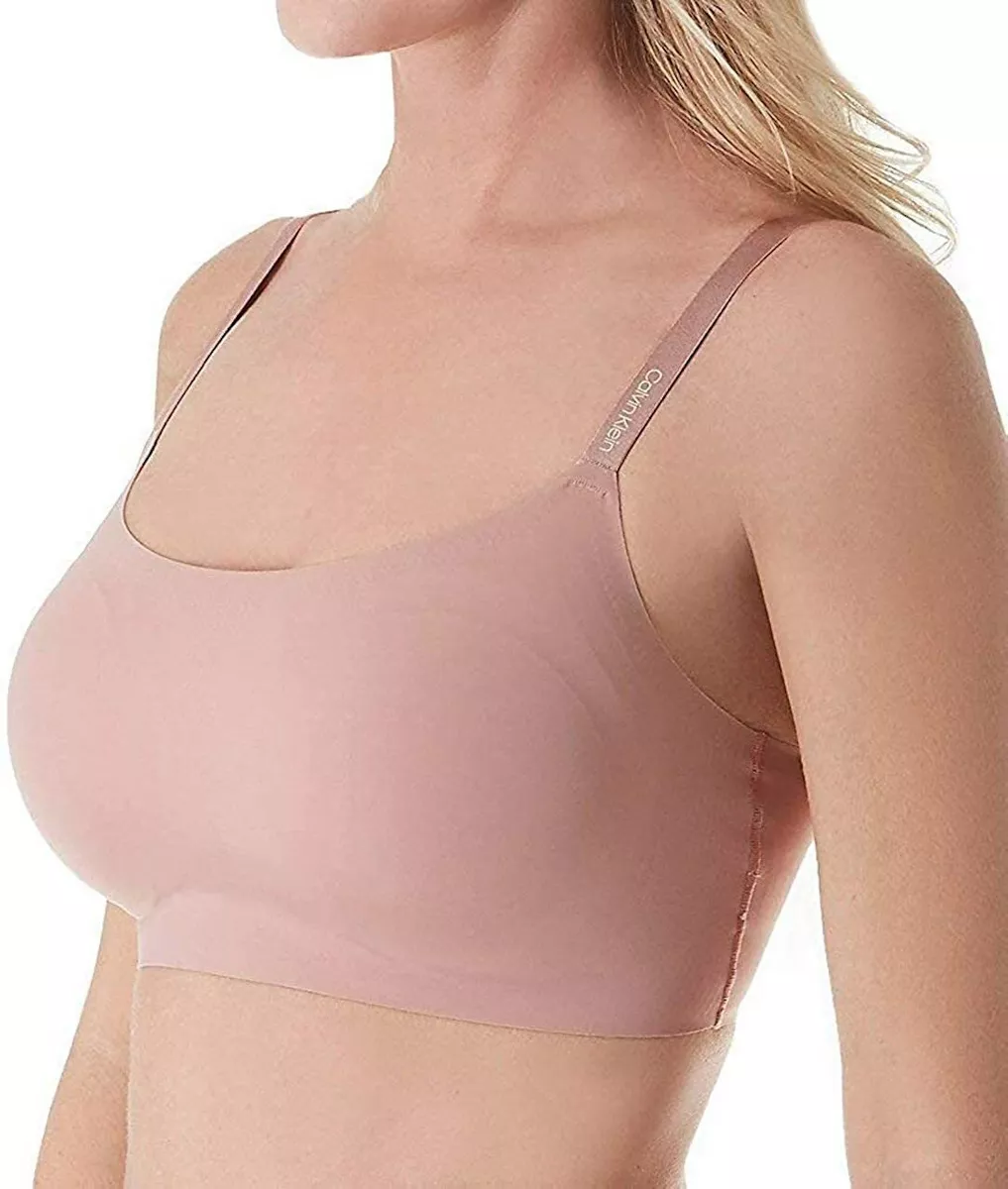 NWT Calvin Klein INVISIBLES Bralette SMALL Blushing Pink Lightly Lined  QF4783