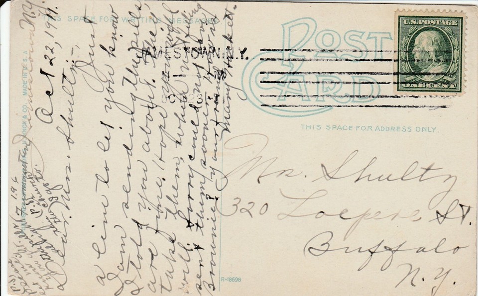 Vtg Postcard, Saint Peter's Catholic Church, Jamestown, NY, Posted eBay