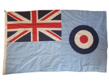 RAF Fully Sewn Embroidered 5'x3' Cotton Ensign Flag with Rope and Toggle