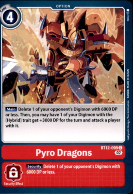 Digimon BT12-099 - Pyro Dragons  - Common