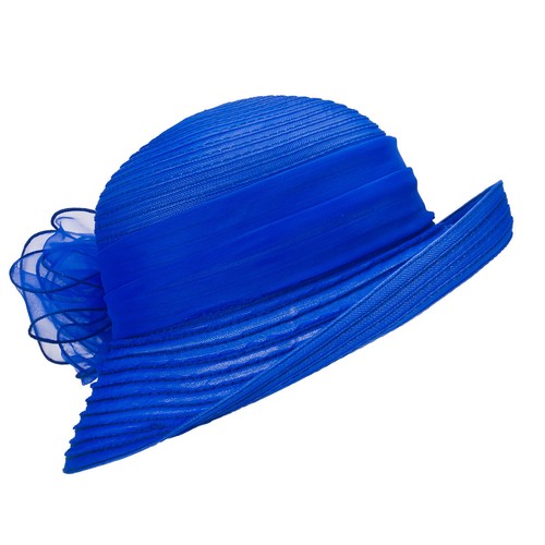 Einfarbig 1920er Damen Sommer Organza Bowler Sonnenhut Derby Tee Party A267 - Bild 62 von 100