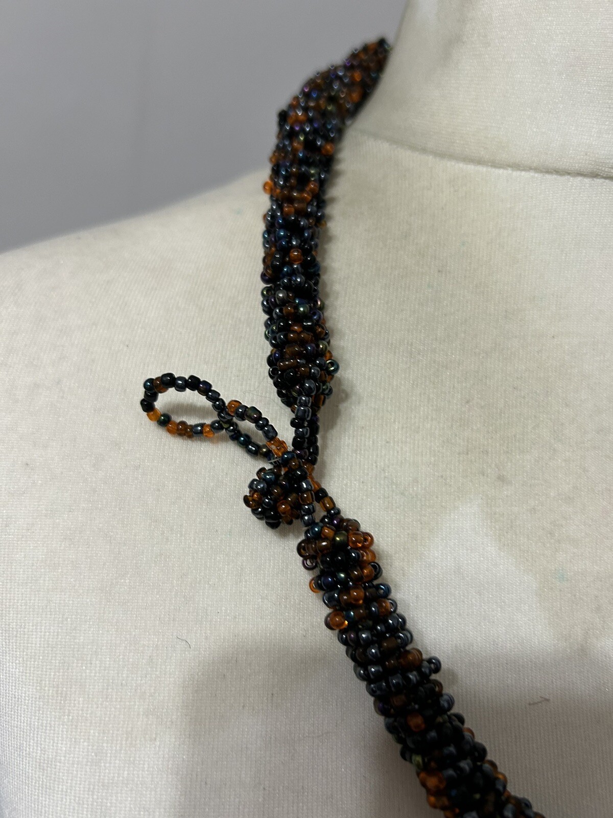 Chunky Multicoloured Seed Bead Statement Necklace… - image 10