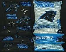 Set of 8 Carolina Panthers Cornhole Bags  FREE SHIPPING  