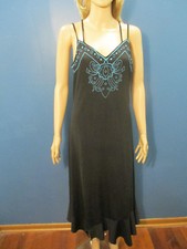 size tall 12 stretchy embroidered bust spaghetti strap dress by ELIOT