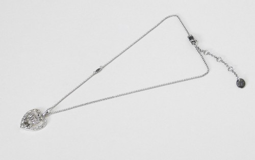 Juicy Couture Silver Plated Heart with Crown Logo Pendant Necklace - Picture 6 of 15