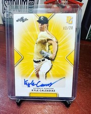 2021 LEAF PERFECT GAME YELLOW KYLE CALZADIAZ PAPER RC AUTO /20
