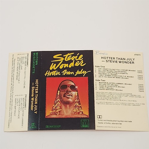Stevie Wonder Hotter Than July Cassette Tape Motown 4T8373 - Picture 4 of 8