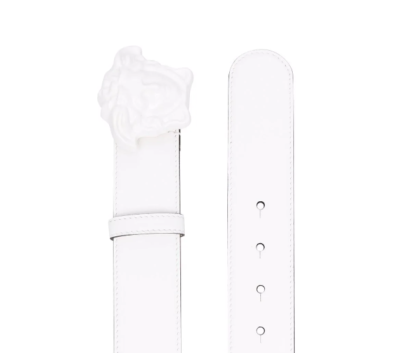 NEW VERSACE La Medusa White Leather Women's Belt - Size 80