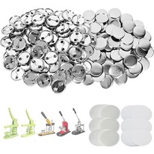 300 Sets 32mm Button Parts Button Supplies 1.25 inch Blank Button Badge Parts...