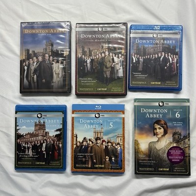 Lot of 6 Downton Abbey DVD Seasons 1-6 PBS Masterpiece Drama Series DVD/Blu-ray