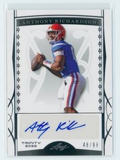 2022 Leaf Trinity Base Autographs Silver #BA-AR1 Anthony Richardson 48/99