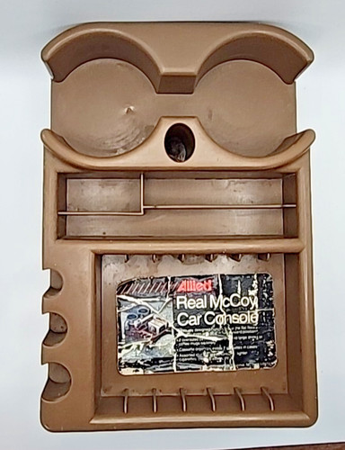 Vtg Allied Plastics Car Center Console Cup, Coin, CD/Cassette & Lighter Holder