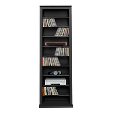 Media Storage Cabinet 391 CDs 189 DVDs 320 Blu-Ray Capacity Adjustable Shelves
