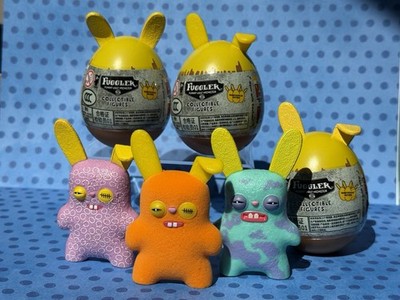 3 Sealed New Fuggler Rabbitacular Easter Egg Rabbit Figures Bunny