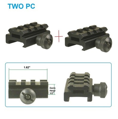 Two PC 1/2'' Inch 3 Slots Structure Low Riser Mount for Red Dot