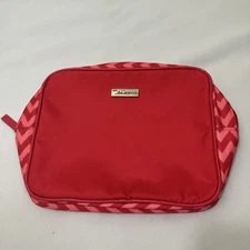 Shiseido Red and Pink Make Up Pouch Travel Bag Cosmetic Case