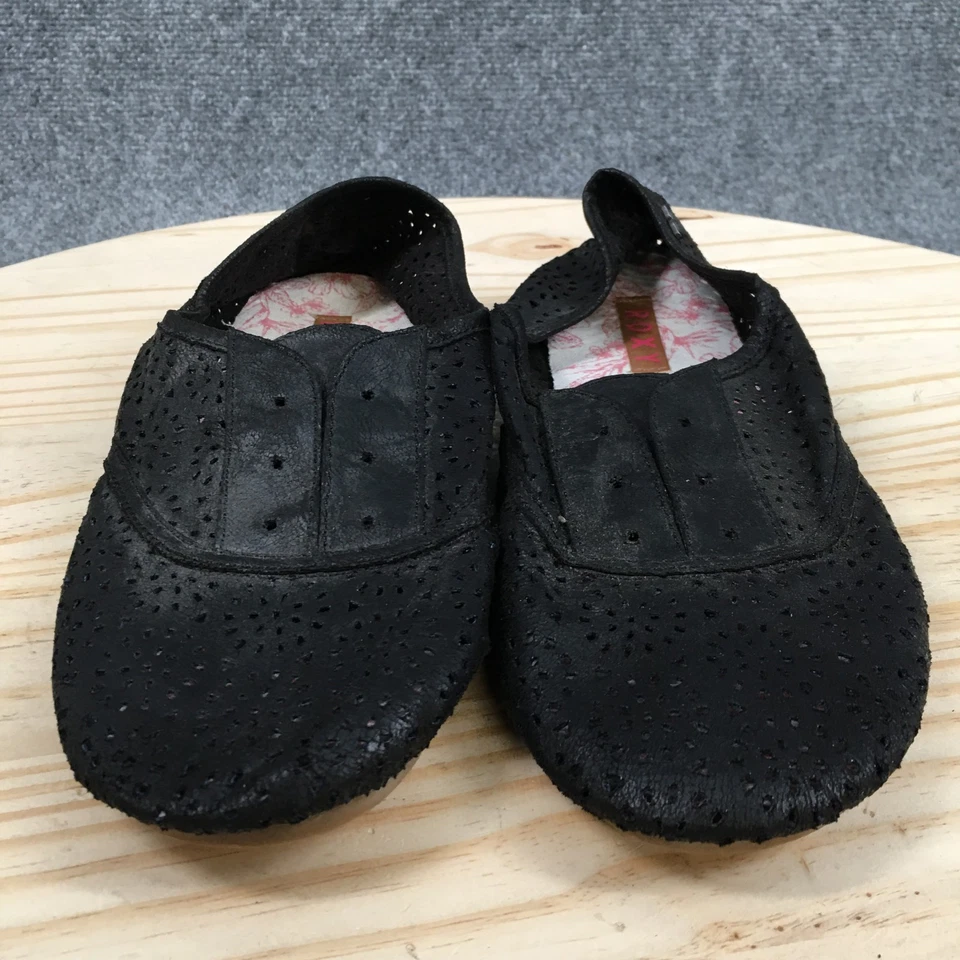 Zapatos planos de ballet Roxy para mujer 9 Perrie sin cordones negros malla cómodos parte superior baja Foto 4 de 4