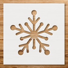 Snowflake Symmetry Design Wall Art Reusable Plastic Stencil - StencilAir