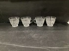 Vintage Anchor Hocking WEXFORD  Clear Glass Punch Coffee Cups Set of 4