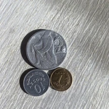 Poland 1969 10 Grosz, 2014  Grosz, 1959 5 Zloty- 3 Coins