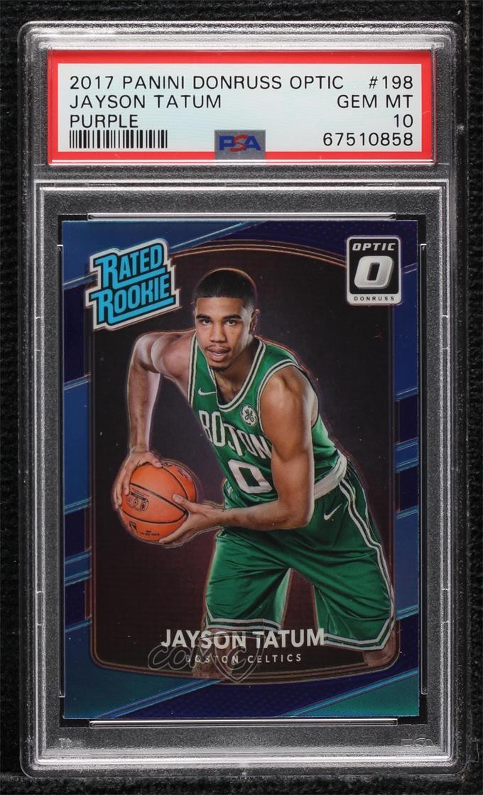 2017 Donruss Optic Rated Rookie Purple Prizm Jayson Tatum #198 PSA 10 GEM MT 1q7