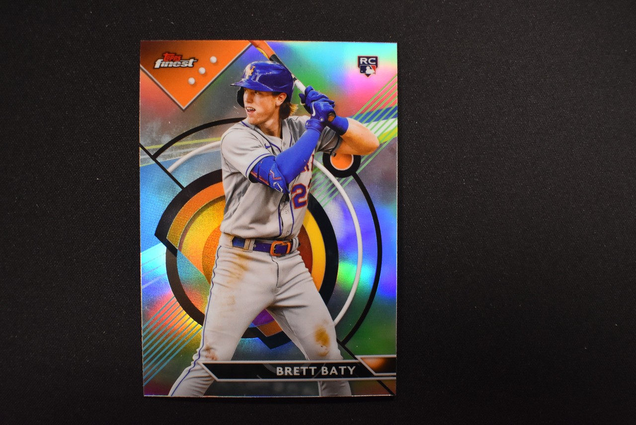 2023 Topps Finest Brett Baty Refractor #40 Rookie New York Mets