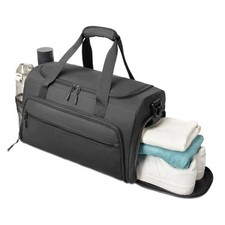 Gym Bag for Men Women, Small Fitness Workout Sports Bag with Wet Pocket  Black