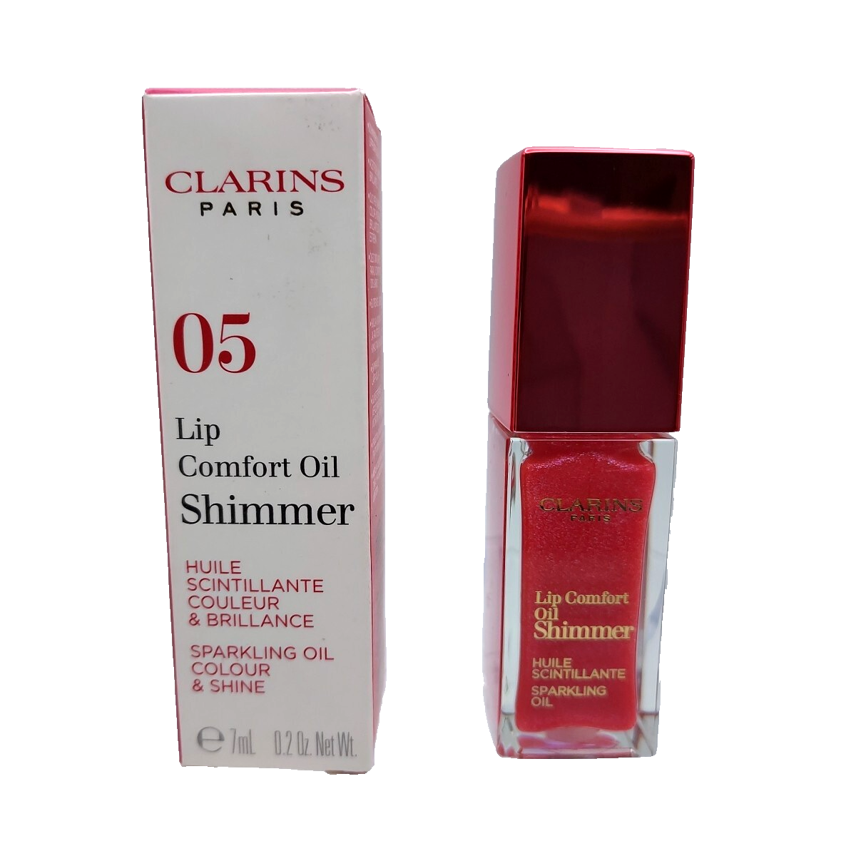 Clarins Lip Comfort Oil Shimmer .2oz PRETTY IN PINK 05 | eBay