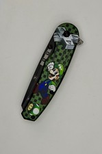 Green Luigi Folding Pocket Knife Assisted Opening Nintendo Super Mario