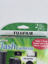 Fujifilm QuickSnap Flash 400 Disposable Camera 2-Pack 27 Exposures Each NEW SEAL