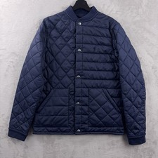 Polo Ralph Lauren Quilted Jacket Boys Size Small Navy Diamond Snap Front