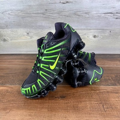 Nike Shox TL Black Neon Mens Size 9 Black Electric Green AV3595 012
