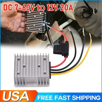 DC 48V 36V to DC 12V 20A 240W Converter Step Down Voltage Regulator Waterproof