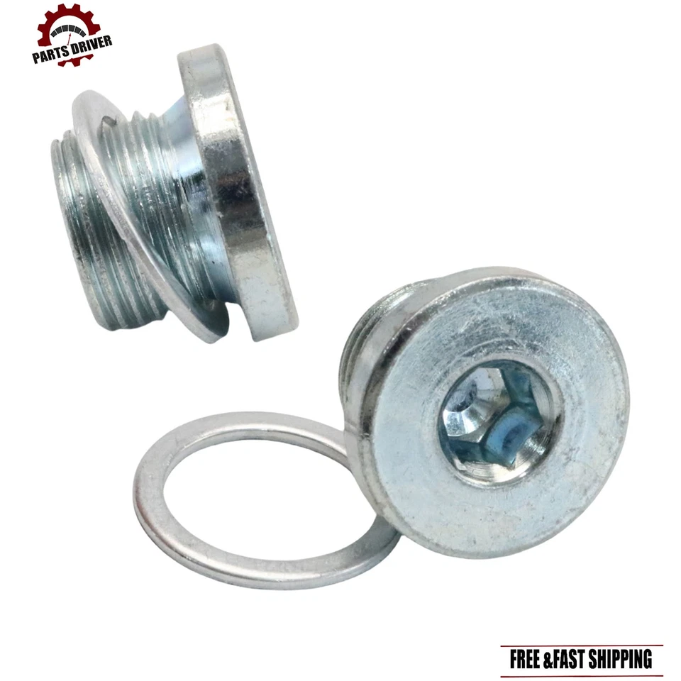 2Pieces For 2017 Porsche 718 Cayman USA 90021902031 Oil Drain Plug & Gasket — 第 2/4 张图片