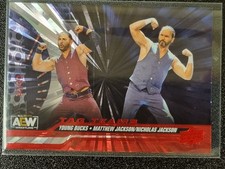Young Bucks Matt & Nick Jackson /25 RED OUTBURST AEW Upper Deck Card #97716