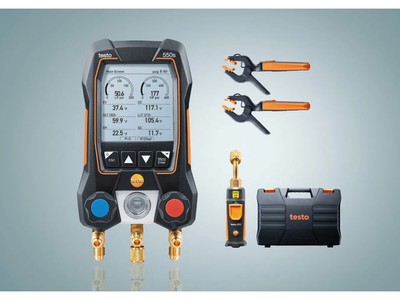 Testo 550s Smart Kit - Digital Manifold with 2 Way Valve, 115i Temp Probes (x2),