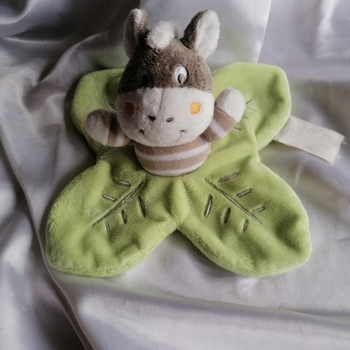 Doudou zèbre marron, blanc